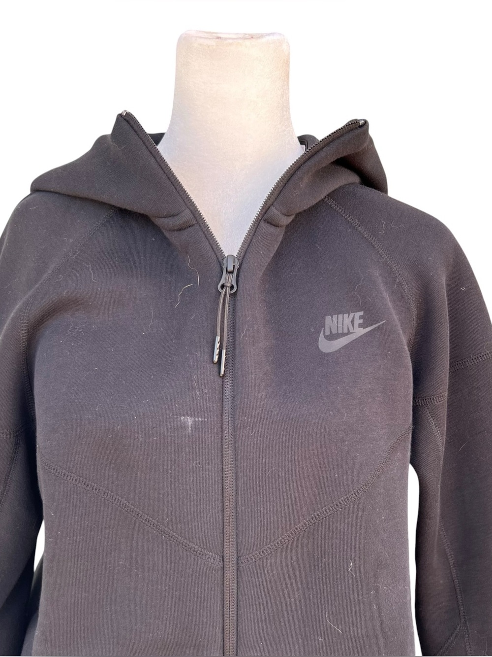 NIKE Men's Nike Sportswear Tech Fleece Black Windrunner Full Zip Hoodie Sz S - Picture 6 of 9